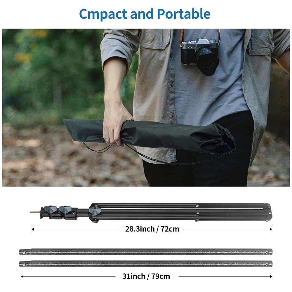 Hemmotop Portable T Shape Backdrop Stand,5X6.5Ft Adjustable Green Screen Stand Only, Photo Background Support Stand With Clip Cl