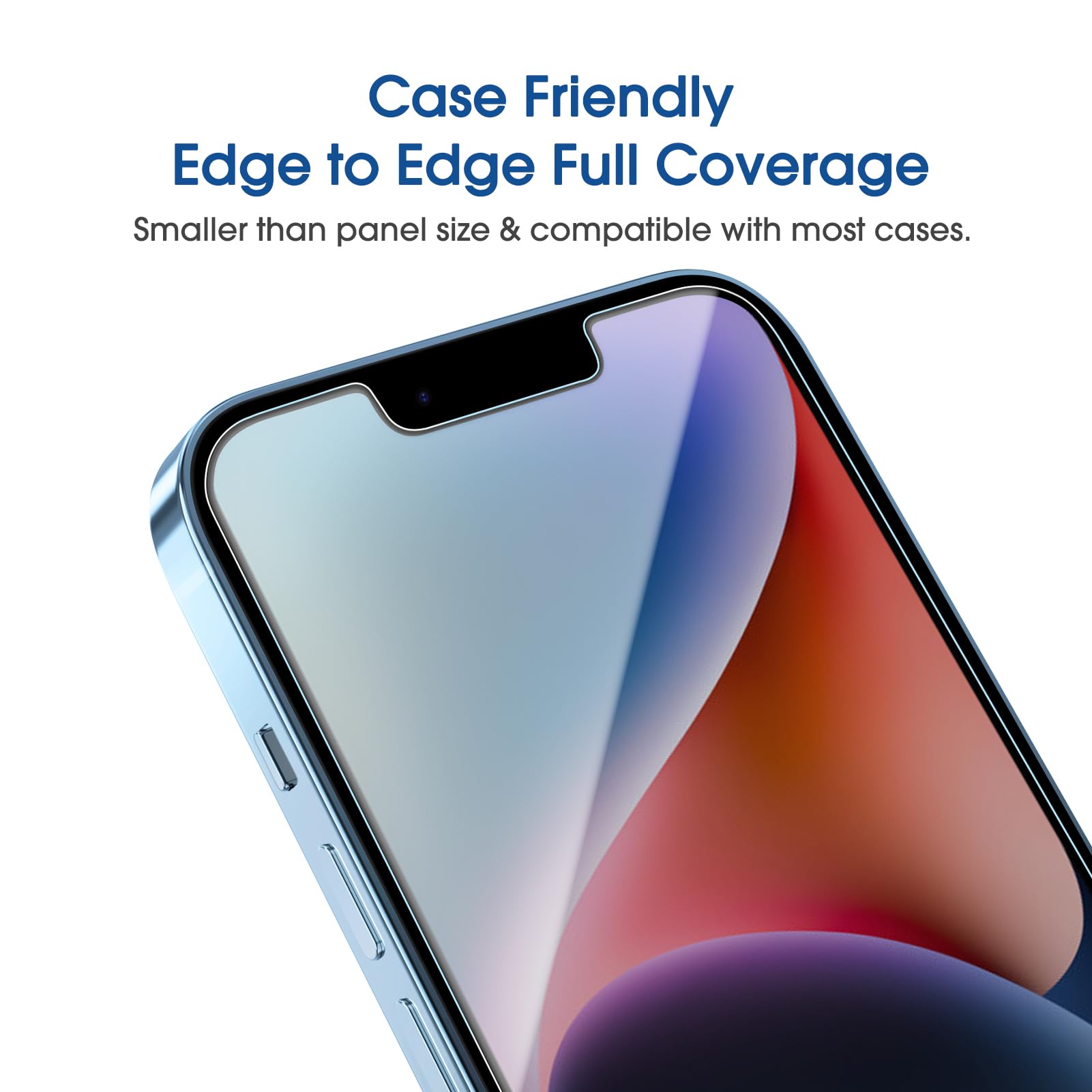 Amfilm Essential Screen Protector For Iphone 14 Iphone13 Iphone 13 Pro 6.1'', Premium 9H+ Tempered Glass, Anti Scratch, Hd Clear