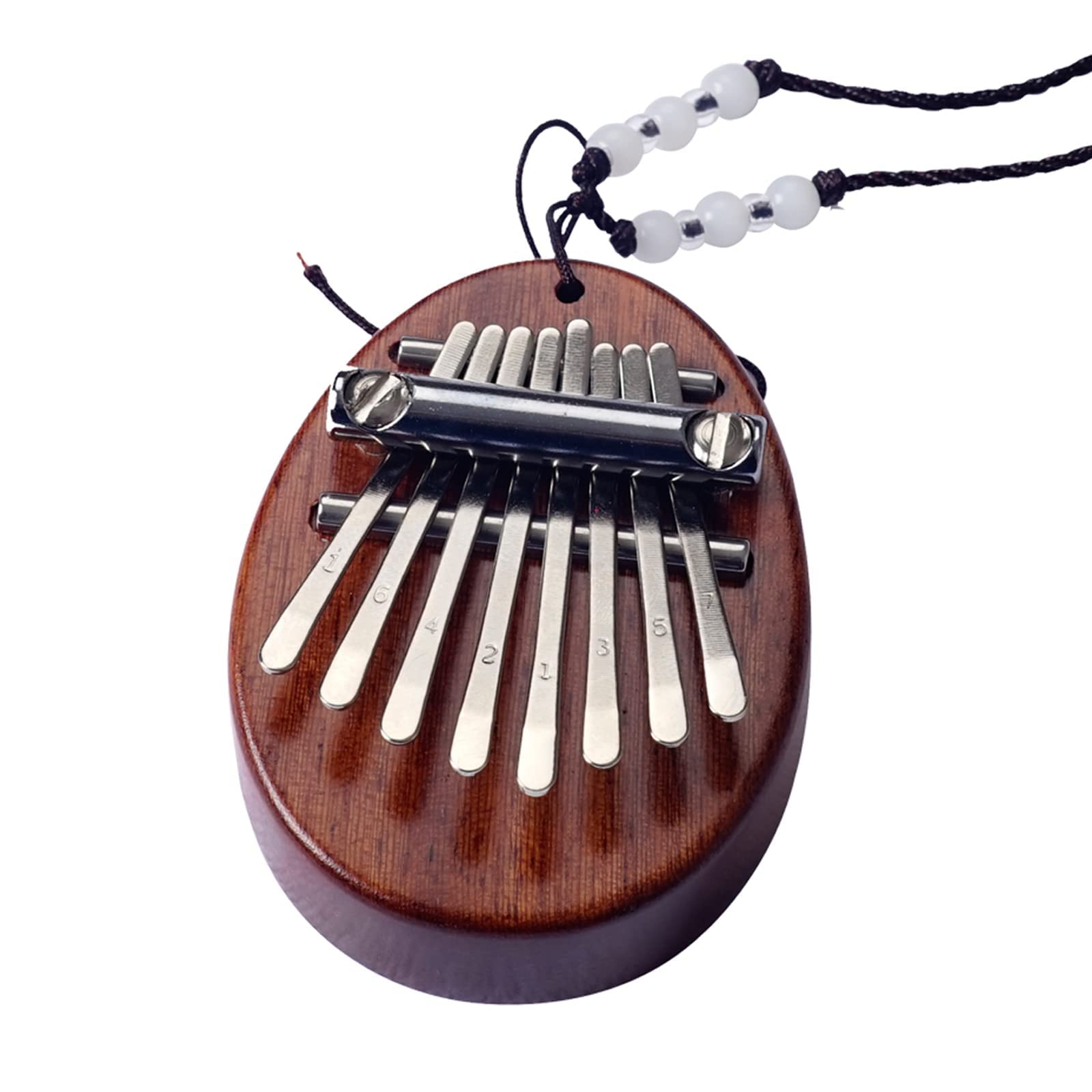 8 Key Mini Kalimba Thumb Piano Solid Wood Finger Piano Portable Marimba With Lanyard, Gift For Kids Adults Beginners