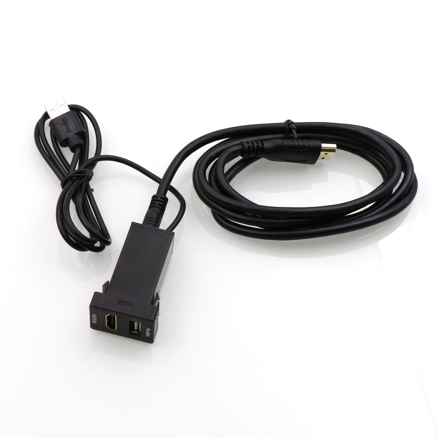 Timloon Hdmi Socket Mount Cable +Usb Audio Input Audio Relay Use For Toyota(Type A)