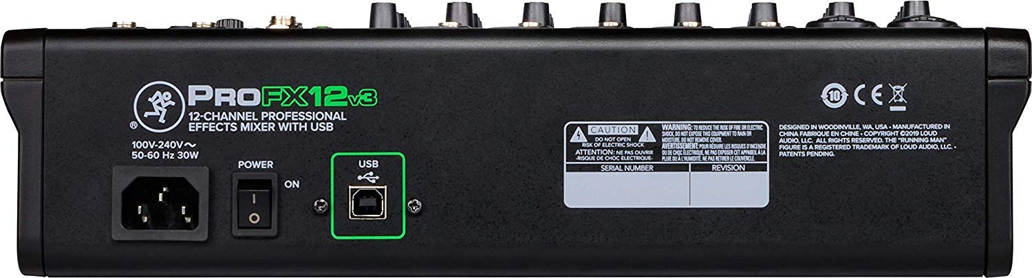 Mackie Profx12V3 12 Channel Mixer With Built In Effects And Usb + Pro Headphone With Pair Of Emb Xlr Cable And Gravity Magnet Phone Holder Bundle, Th02 (2)+M