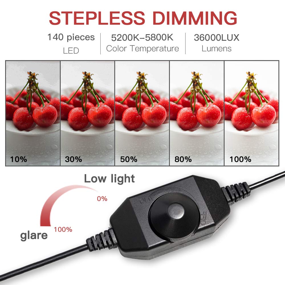 Fositan Photo Light Box, Upgrade 8 Backdrops Photo Studio Box, 20''/50Cm Adjustable Brightness Portable Folding Shooting Tent, T