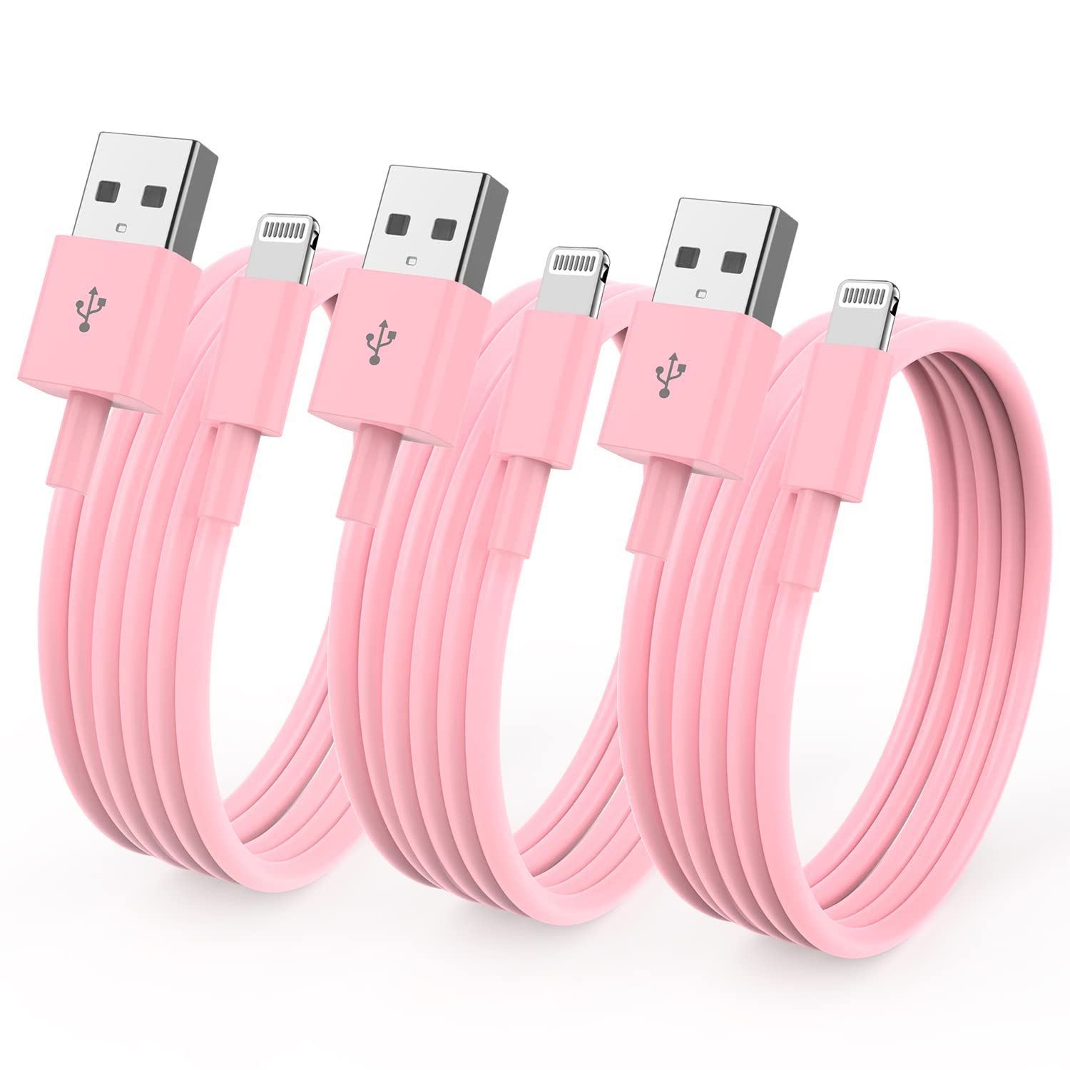 3 Pack[ Apple Mfi Certified ] Iphone Charger 3Ft, Lightning To Usb Cable 3 Feet, Fast Apple Charging Cable Cord 3 Foot For Iphon