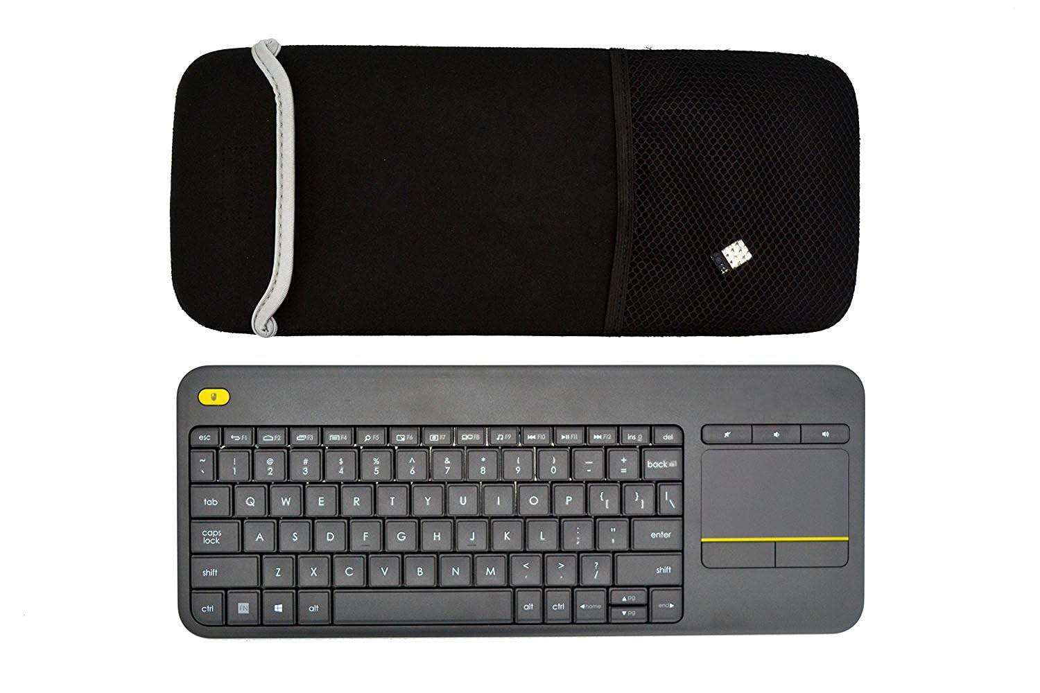 Wanty Soft Neoprene Dust-Proof Cover Carry Bag Sleeve Ptotectors Compatible With Logitech Wireless Touch Keyboard K400 And K400