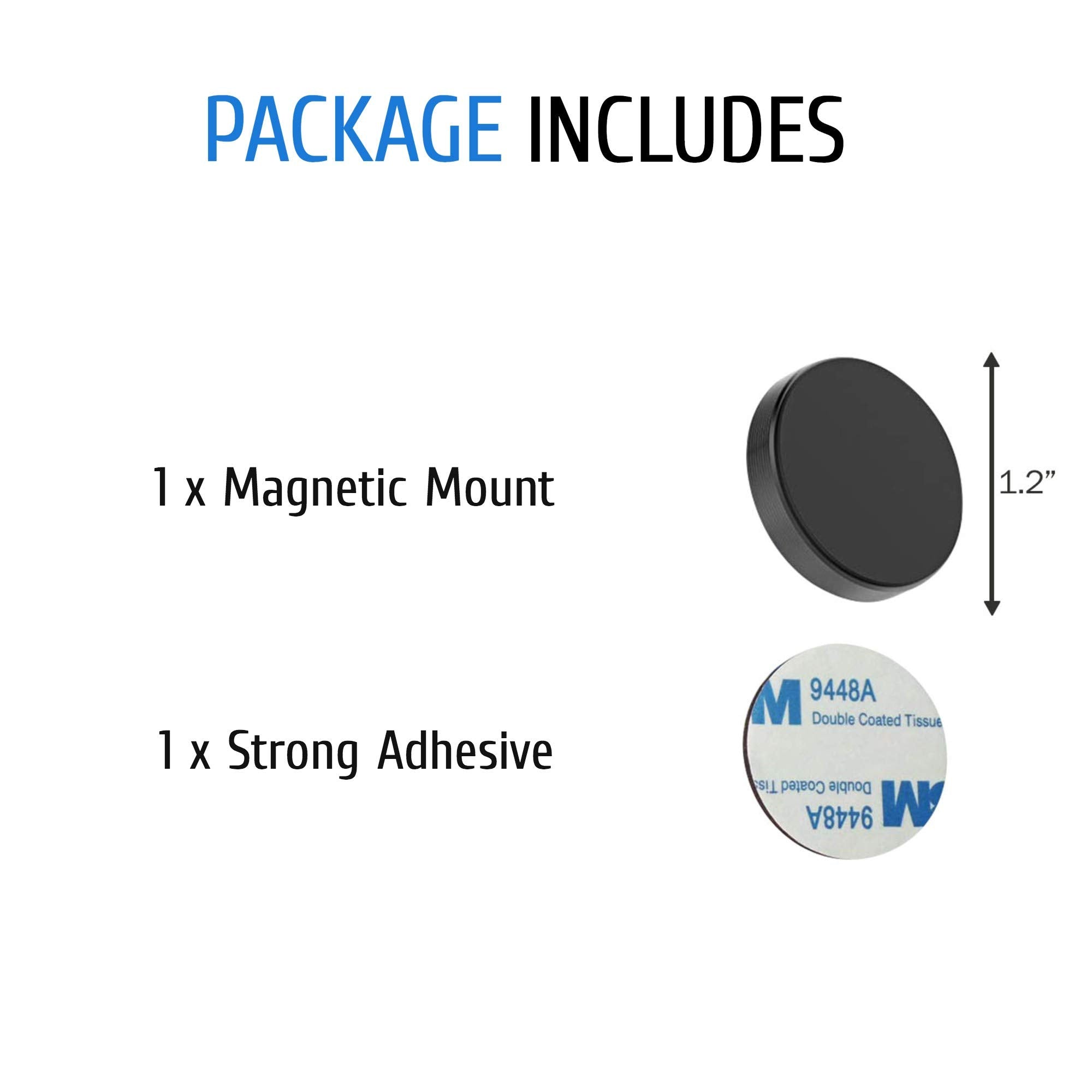 Nebudo Auto Mount For Car Magnetic Bracket Dash Stick On Holder Car Accessories, Universal Dashboard Car Mount Suitable For All