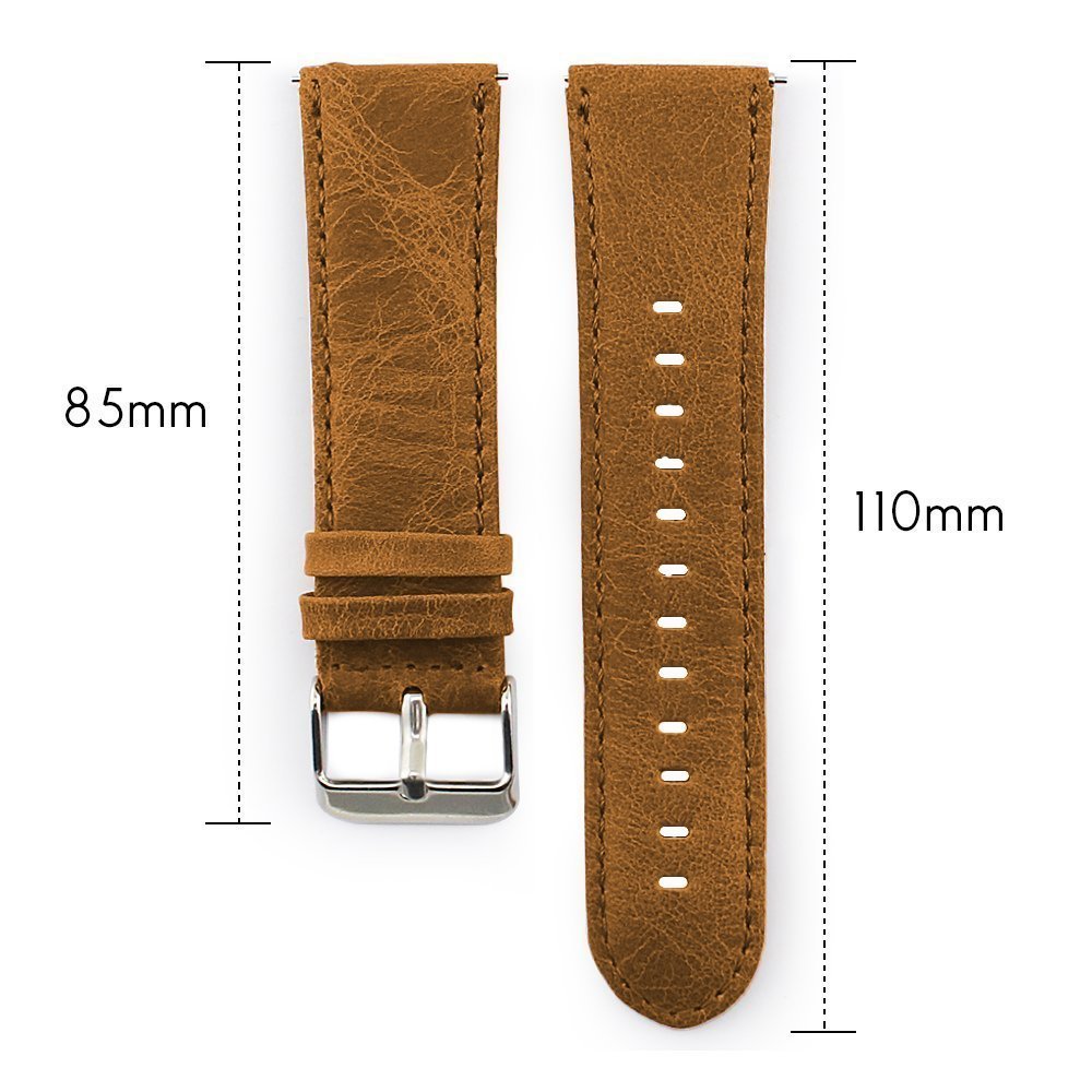 Compatible With Amaztim C20 Bands, Lamshaw Crazy Leather Strap Replacement Band Straps Compatible For Kospet Tank M1 Pro/Amaztim