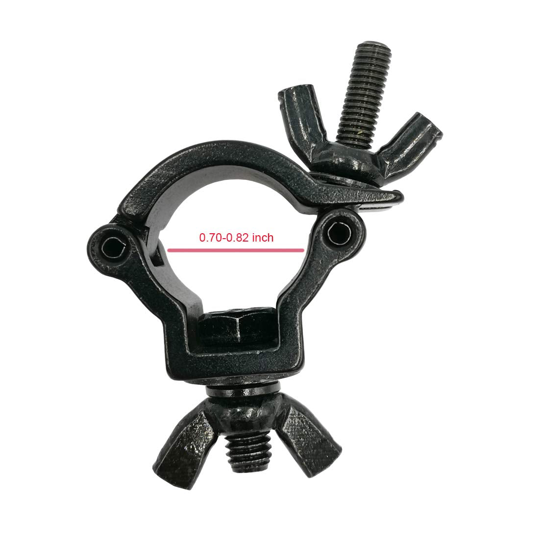 Mini Stage Light Clamp 18 20Mm 0.70    0.80    Od Tubing/Pipe Aluminum Mounting Truss Clamps Max Heavy Duty Load 22Lbs Black 4 P