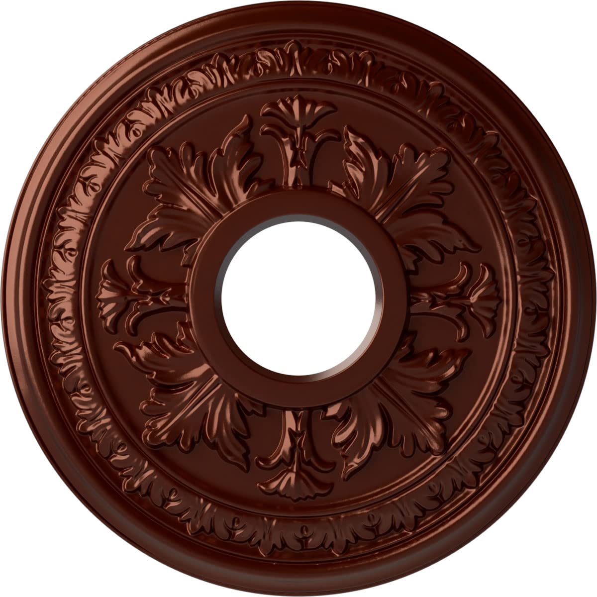 Ekena Millwork CM15BAACS 15 3/8OD X 4 1/4ID X 1 1/2P Baltimore Ceiling Medallion Fits Canopies Up to 5 1/2, Antique Copper