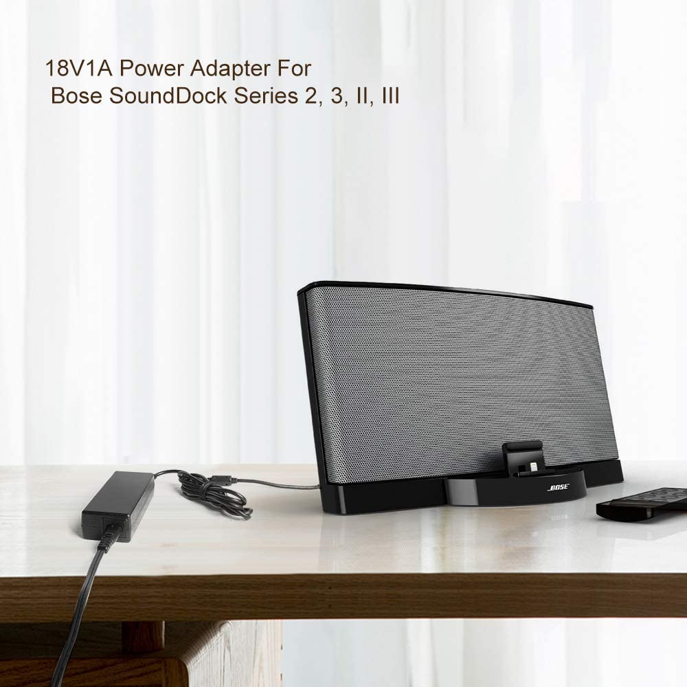 Taifu 18V Ac Adapter Power Cord For Bose Sounddock Series 2, 3, Ii, Iii (Only); 310583 1130, 310583 1200 Music System Psc36W 208 Wireless Speaker Power Supply Not 4 Pin Charger