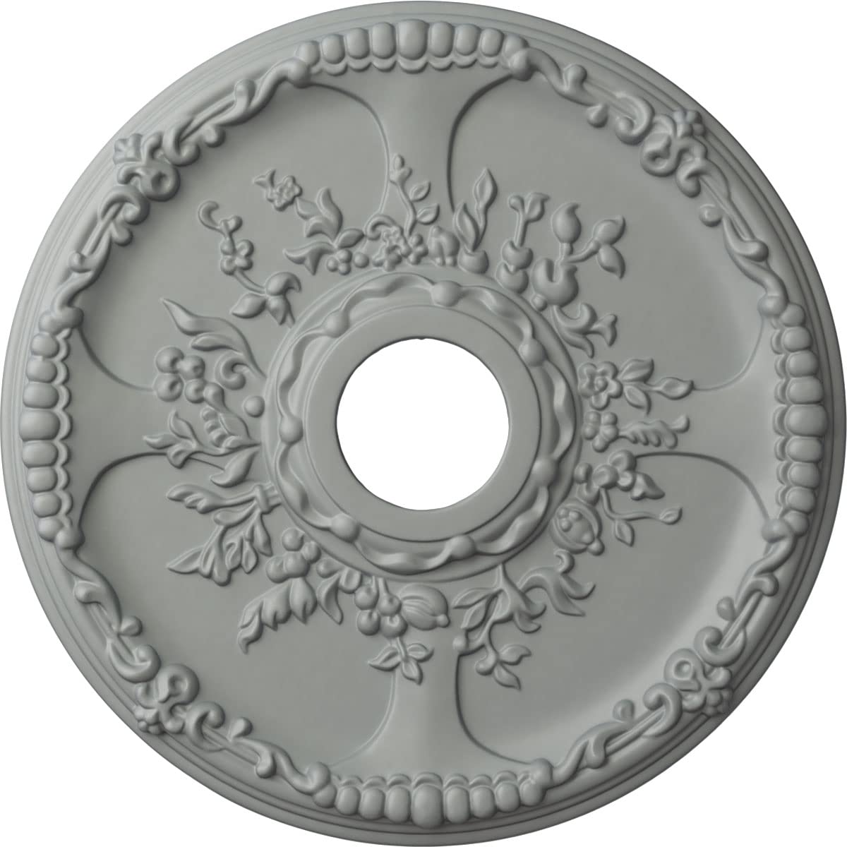Ekena Millwork Cm18Se Antioch Ceiling Medallion, 18''Od X 3 1/2''Id X 1 3/8''P, Factory Primed