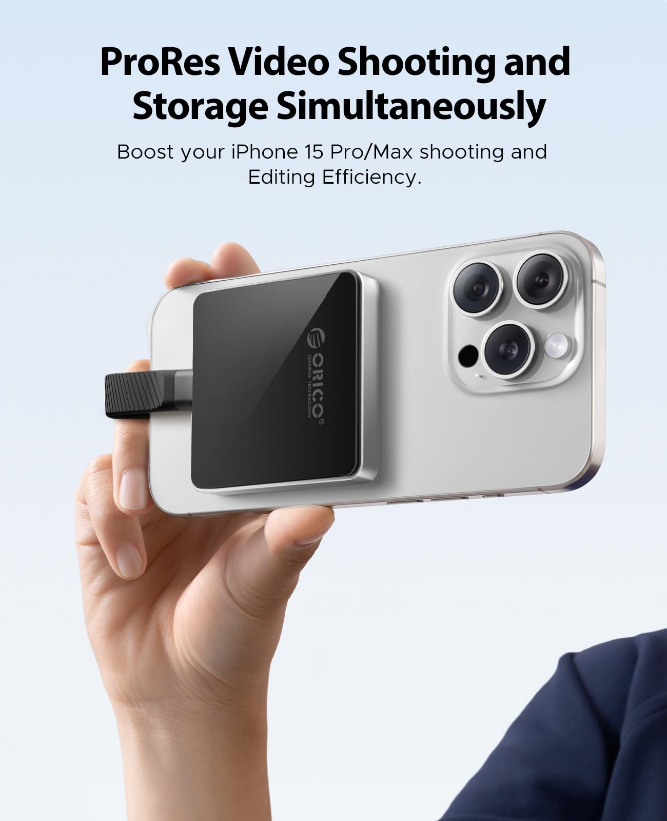 Orico Magnetic M.2 Nvme 2230 Ssd Enclosure Compatible With Magsafe For Iphone 15 Pro Max Prores, 10Gbps Usb C 3.2 Gen2 Type C To