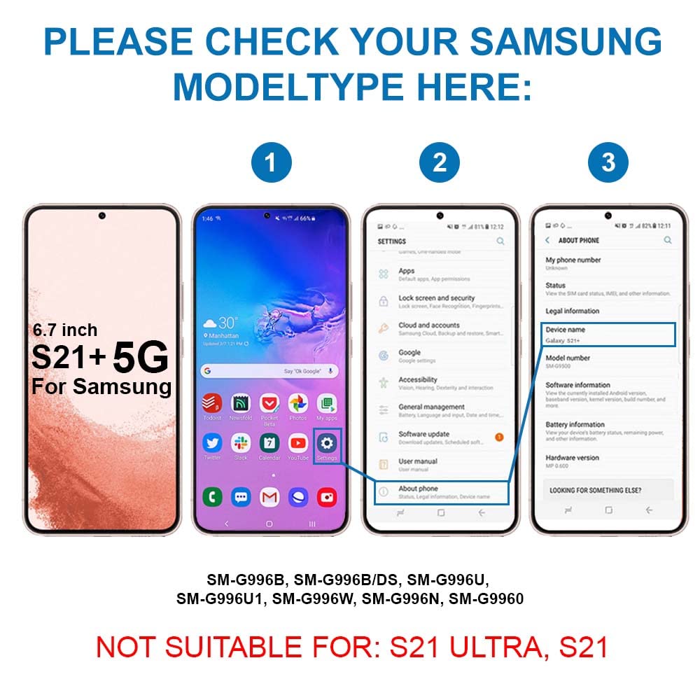 Mmobiel Earpiece Speaker Compatible With Samsung Galaxy S21 Plus 2021   Earspeaker/Ear Piece Replacement   Incl. Screwdrivers