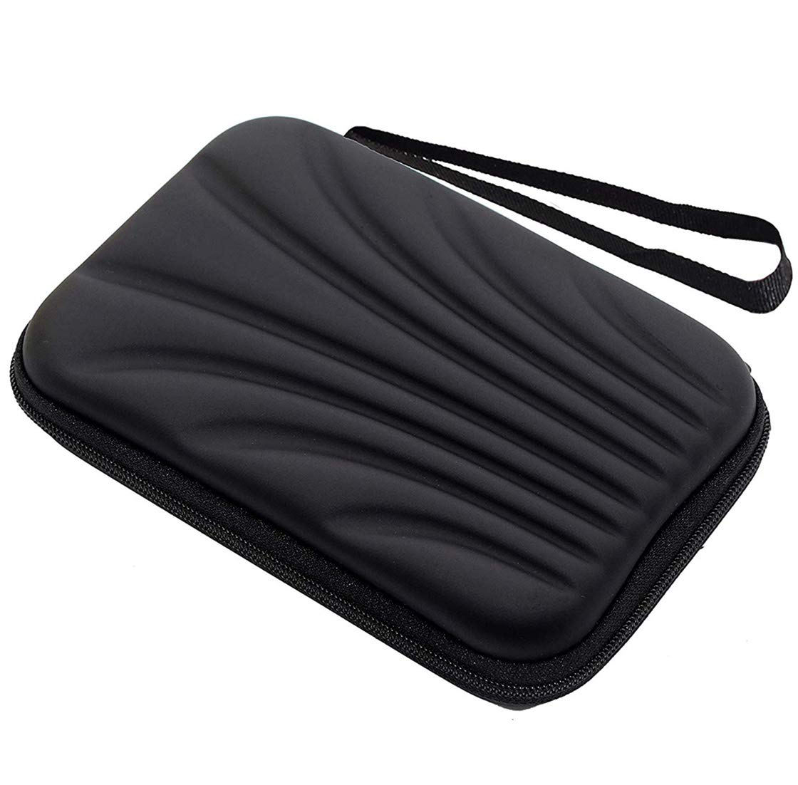 Stealodeal Eva 2.5 Inch External Hard Drive Case Shockproof Portable Travel Pouch Bag (Black Zigzag Design)