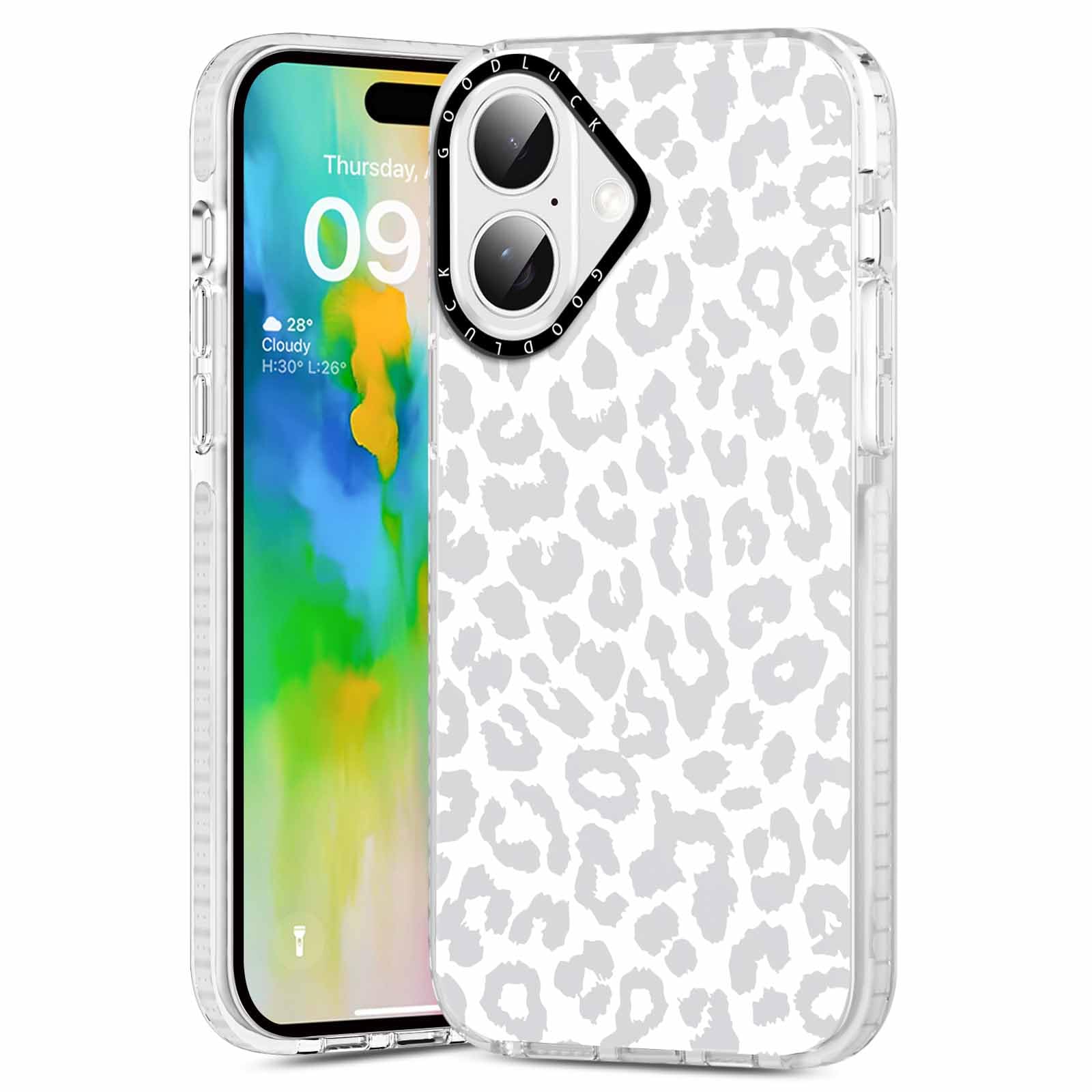Rumdey 2 Pack Cute Clear Cheetah Leopard Phone Case For Iphone 16 Plus 6.7 Inch, Aesthetic Trendy Soft Slim Fashion Protective S