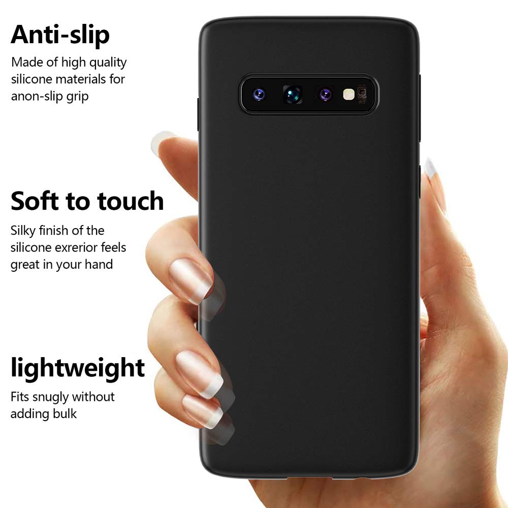 Snosho Galaxy S10 Slim Phone Case,Thin Soft Tpu Skin Silicone Flexible Gel Lightweight Anti Scratch Shockproof Protective Cases