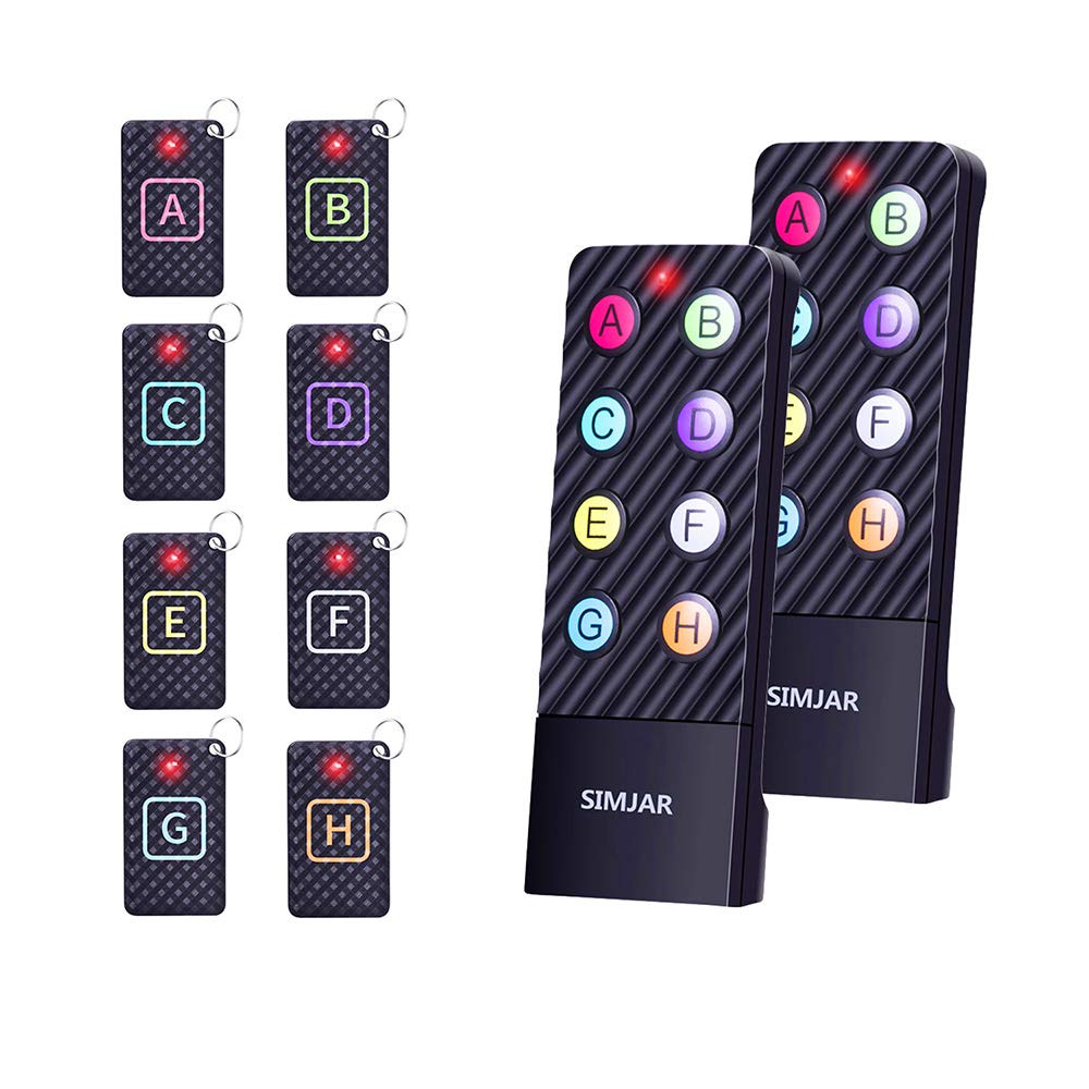 Upgraded Key Finder With Extra Backup Rf Transmitter And Lanyards, Simjar Wireless Rf Item Locator Tracker Support Remote Control With Loud Beep   Pet/Wallet/Phone/Glasses Tracker