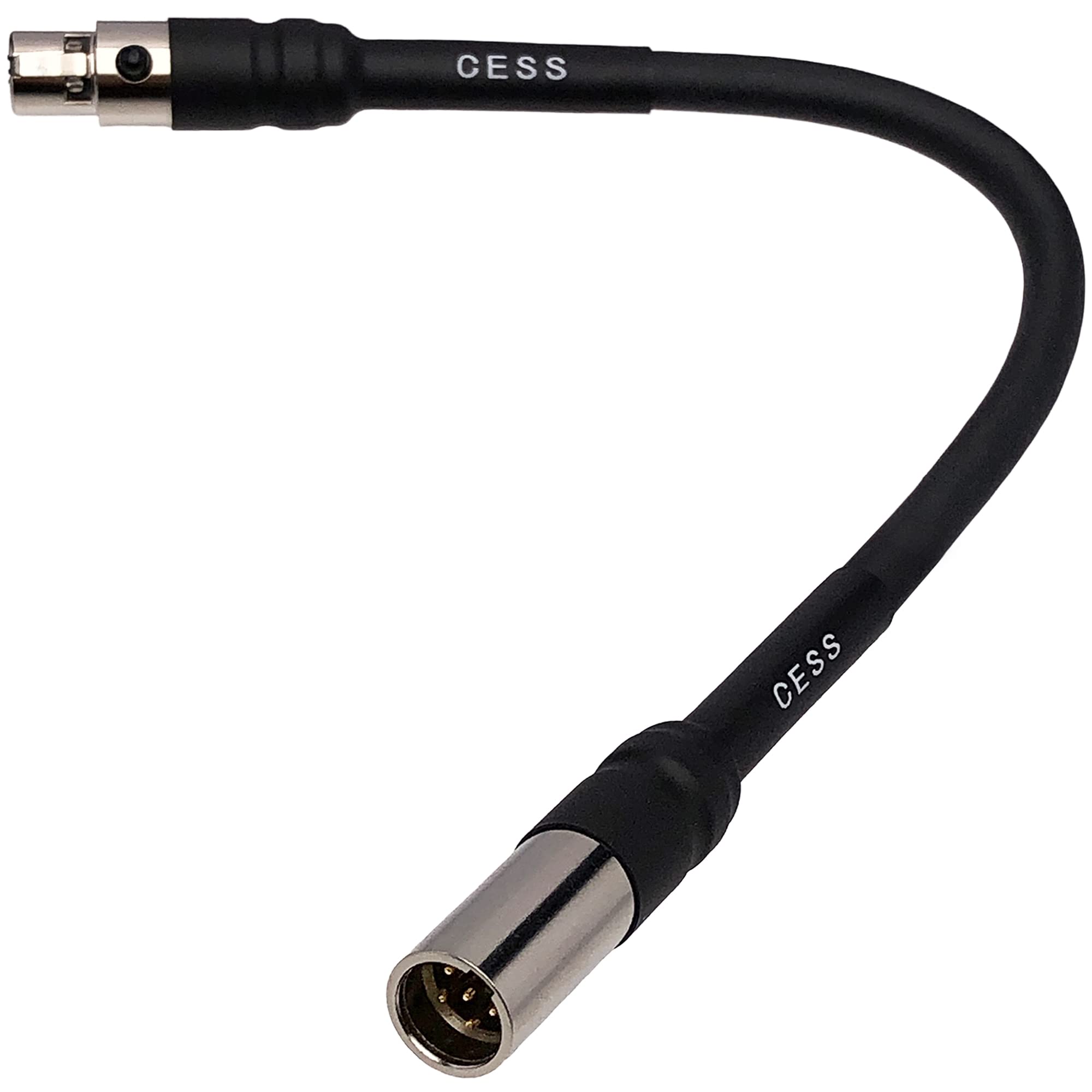 Cess 199 Mini Xlr 5 Pin Female To Male Extension Cable, 6 Inches, Metal Shell With Heat Shrink Tubing Reinforcement For Long Ter
