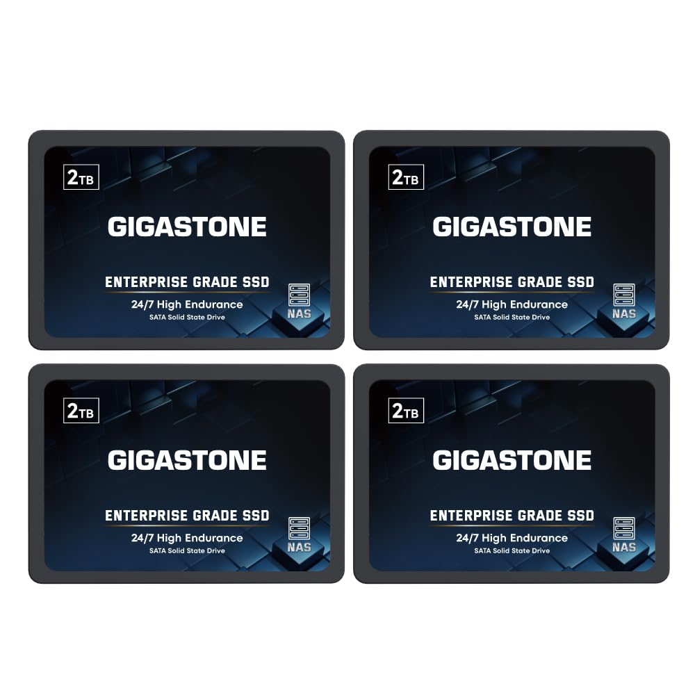 Gigastone Enterprise Ssd 2Tb Nas Ssd Drive Cache (4 Pack) 24/7 Durable Tlc High Endurance Business Server Data Center Raid Netwo