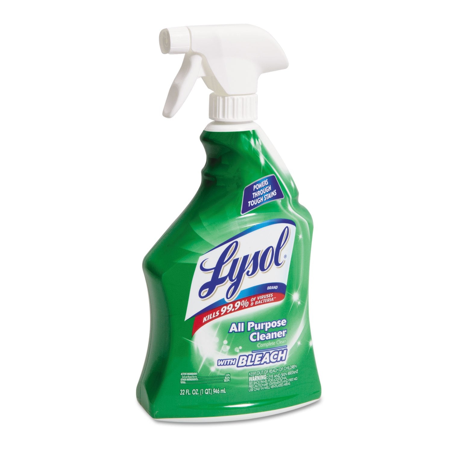 Lysol All Purpose Cleaner Spray, White & Shine With Bleach, 32 Fl Oz