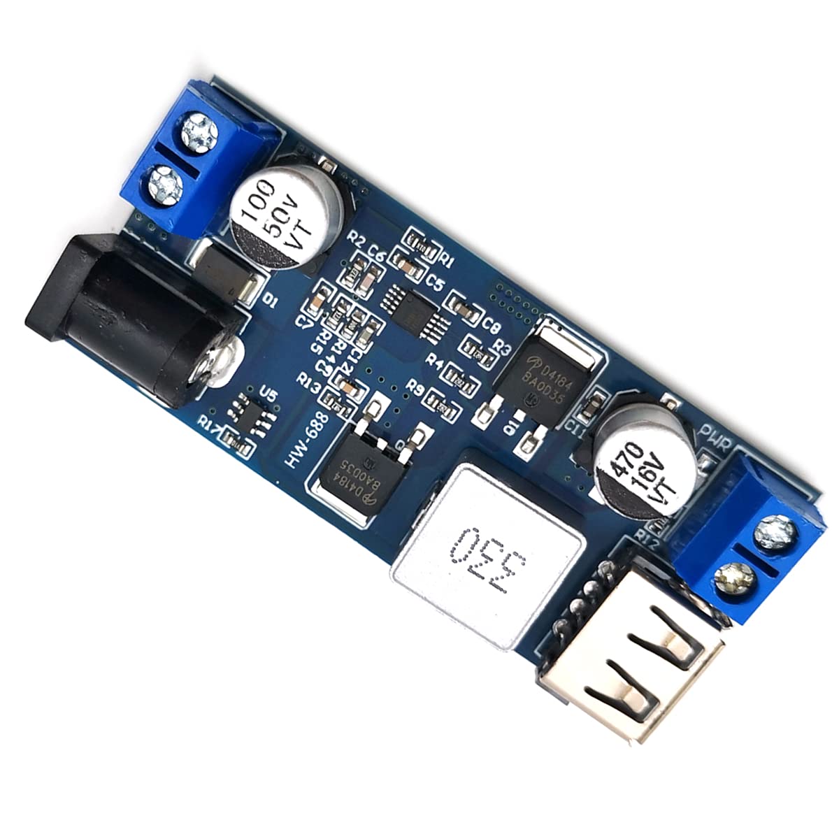 Devmo 2Pcs 12V To 5V 5A Converter Step Down Power Supply 24V / 12V To 5V 5A Voltage Regulator Dc 9V 36V Step Down To Dc 5V 5.3V