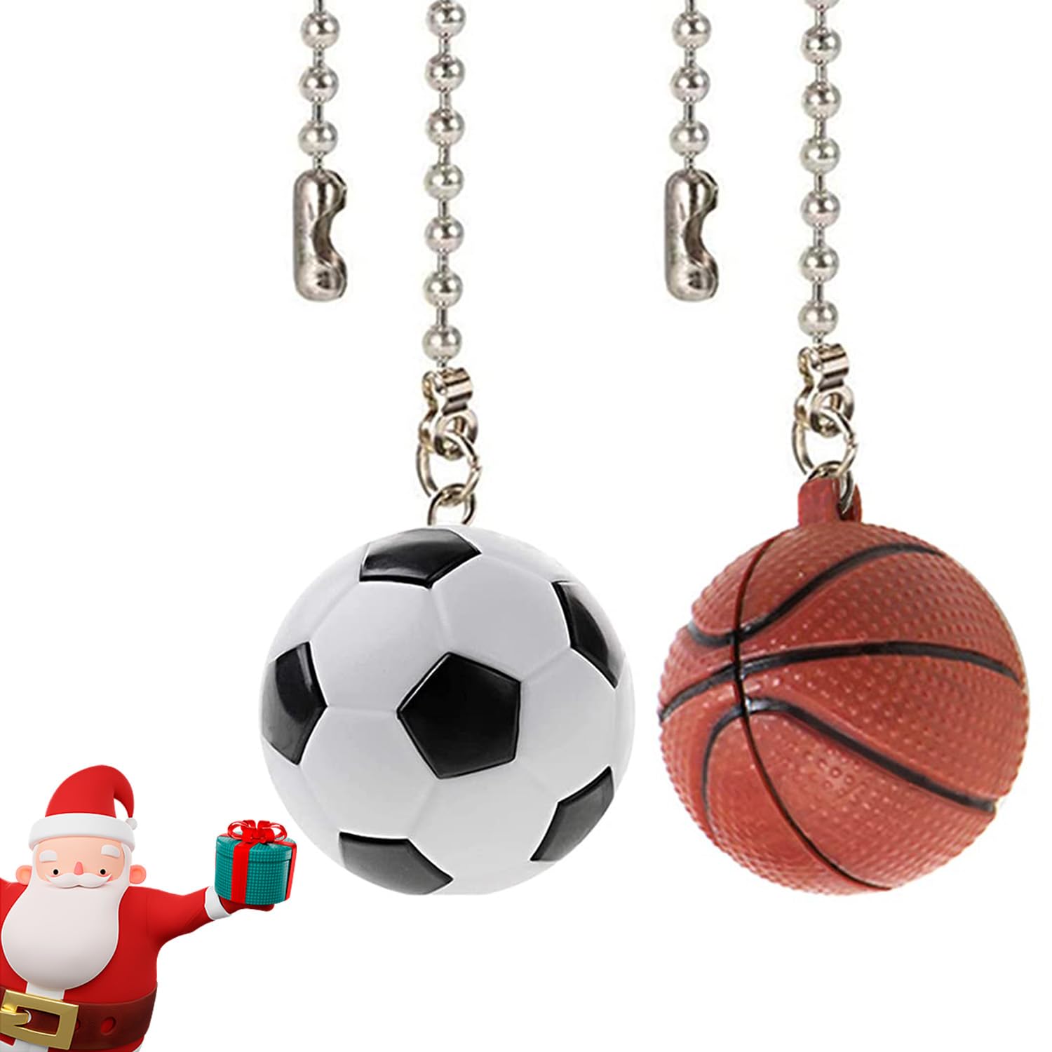 Ceiling Fan Chain Pulls Decorative Extension 12 Inches Football And Basketball Extender Ornaments Pendant Fan Pulls Set For Ceil
