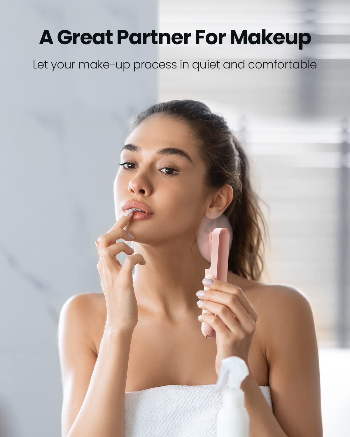 Gaiatop Portable Handheld Fan, Foldable Small Fan, Mini Hand Held Fan With Usb Rechargeable 2000Mah Battery, Eyelash Fan For Gir