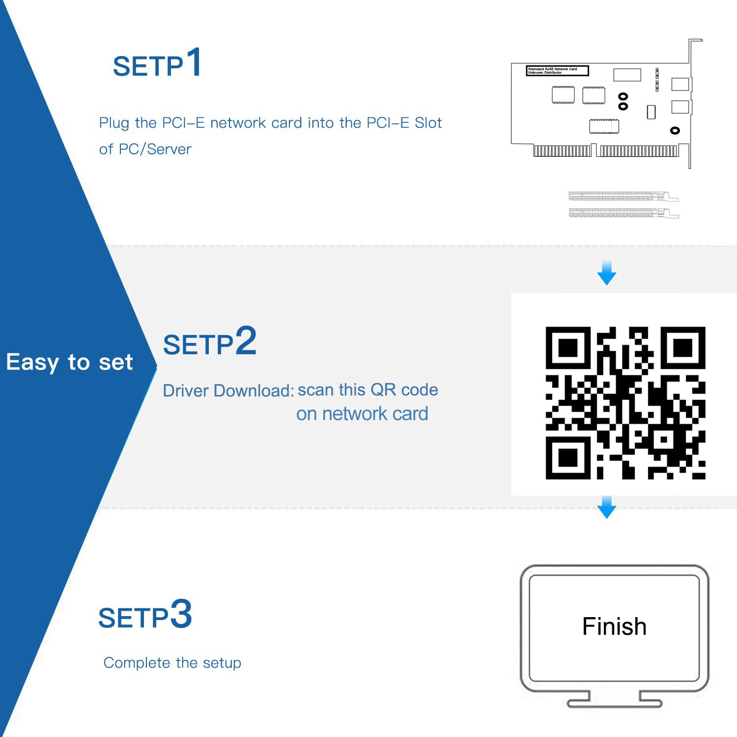 Gigabit Pcie Nic With Dell Broadcom Bcm5751 Chip, 1Gb Network Card Compare To Broadcom Bcm5751 T1 Nic, Single Rj45 Port, Pci E X
