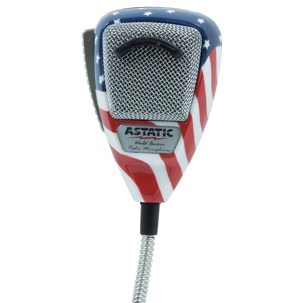 Astatic 302 10309 Stars N' Stripes Noise Canceling 4 Pin Cb Microphone