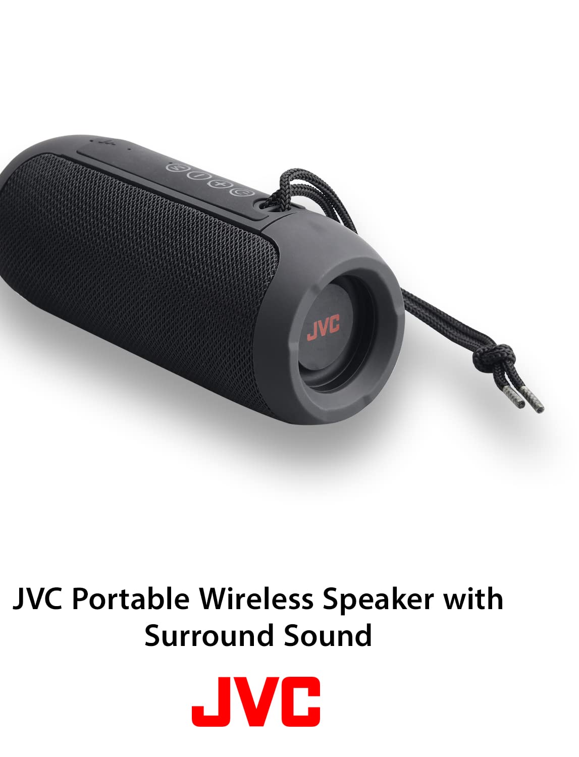 Jvc Portable Wireless Speaker With Surround Sound, Tws Stereo Function, Bluetooth 5.0, Waterproof Ipx5, Up To 18 Hour Battery Li