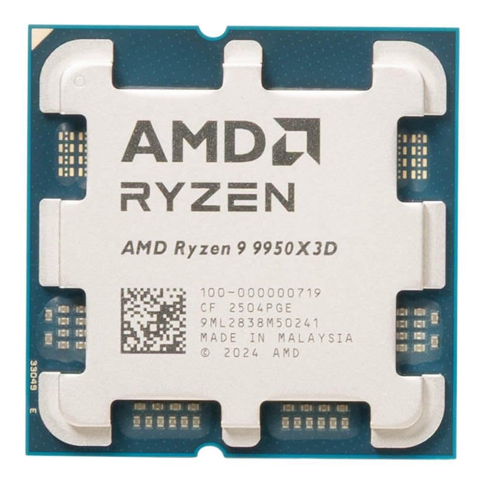 AMD 9 9950X3D Desktop Processor: 16 Cores, 32 Threads, 128MB L3 Cache, 5.7 GHz Boost, Zen 5 architecture, 2nd Gen 3D V-Cache, AM