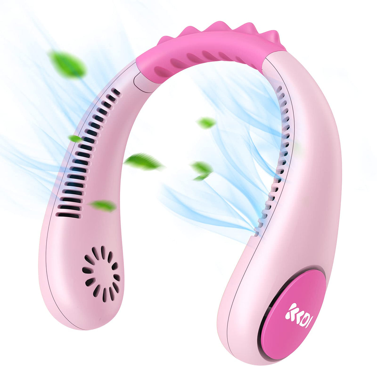 Kkdi Kids Neck Fan, Portable Bladeless Fan For Kid 4 14Y Girls & Boys, 2600Mah Usb Personal Mini Fan Cooling Fan For Travel/Camp