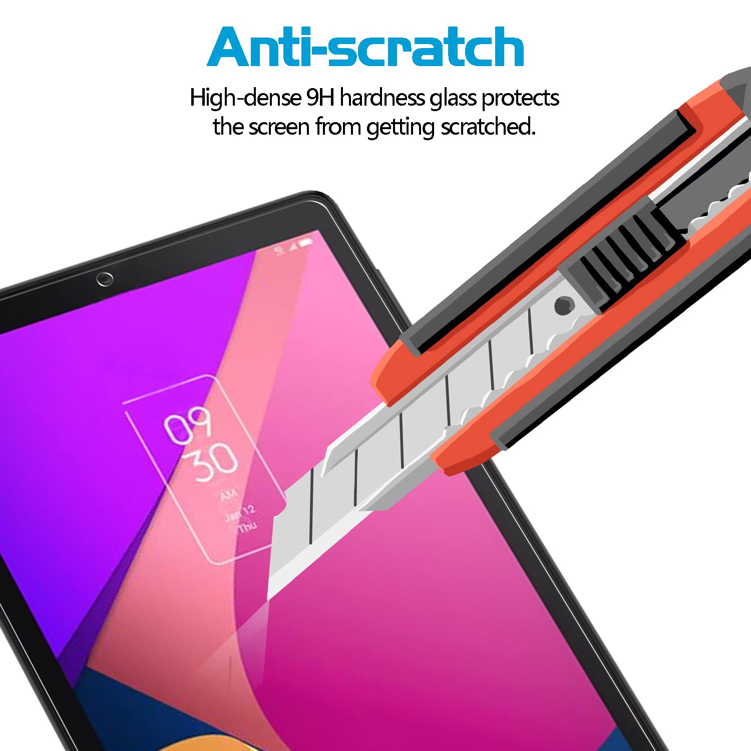 Xunylyee [2 Pack Screen Protector For Tcl Tab 8 Le (8.0 Inch), Easy Installation Tempered Glass For Tcl Tab 8 Le Model 9137W