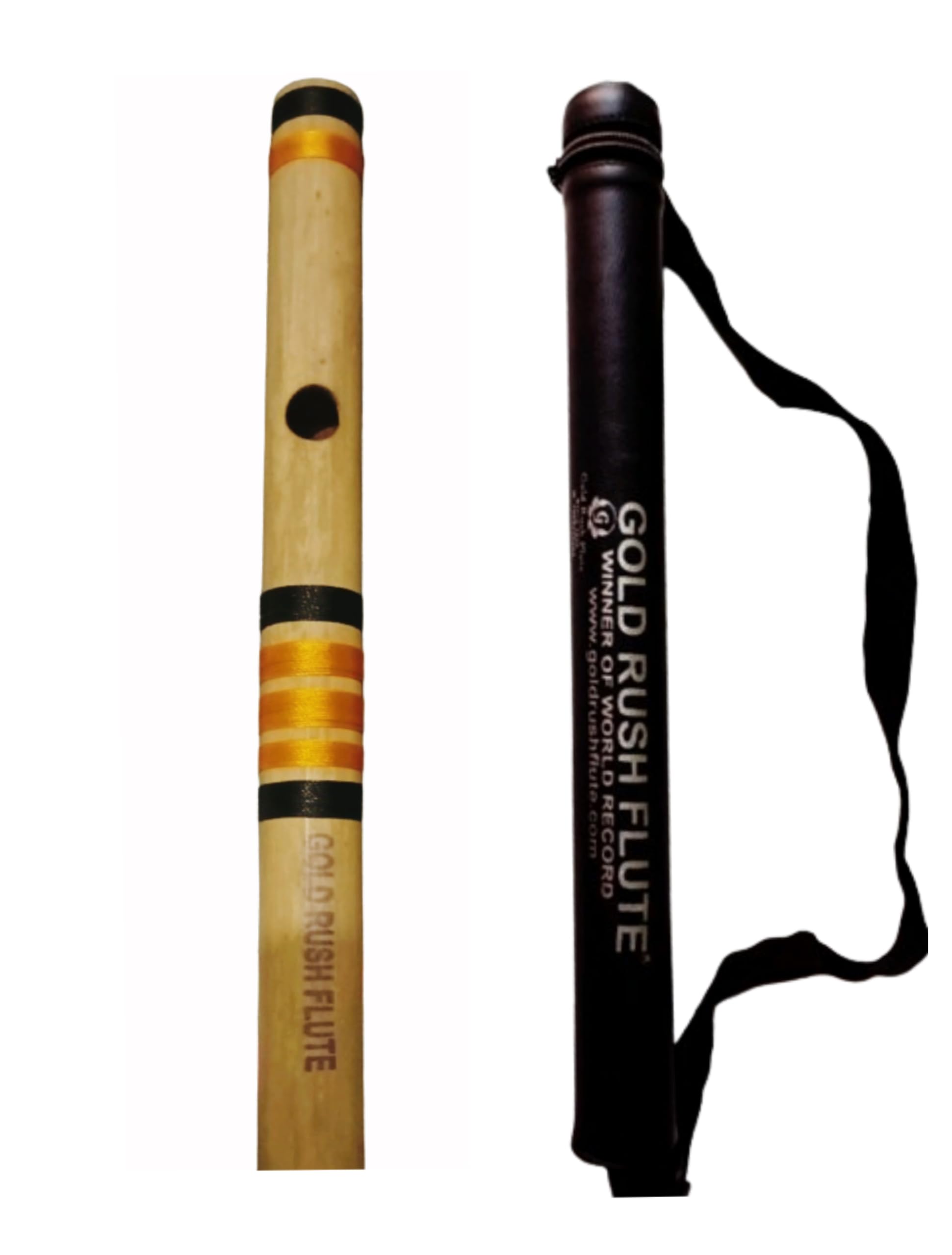 Gold Rush Flute C Sharp Medium Professional Right Handed Bamboo Flute 18.5 Inch Size 47 Cm Length With Free Carry Bag You Have R
