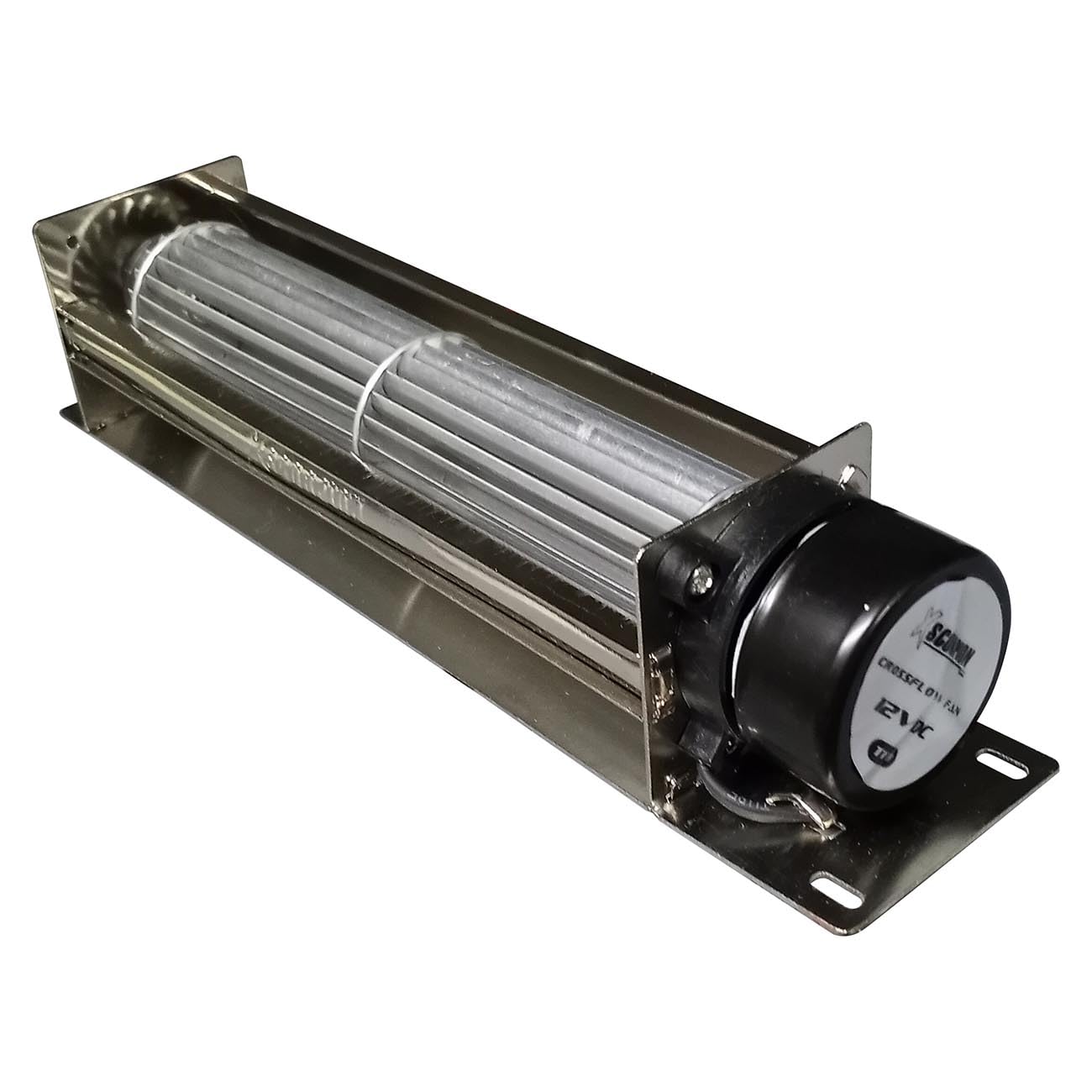 Xscorpion TF8 8-Inch Cross Flow 12-Volt Cooling Fan with Mounting Tabs, Stainless Steel