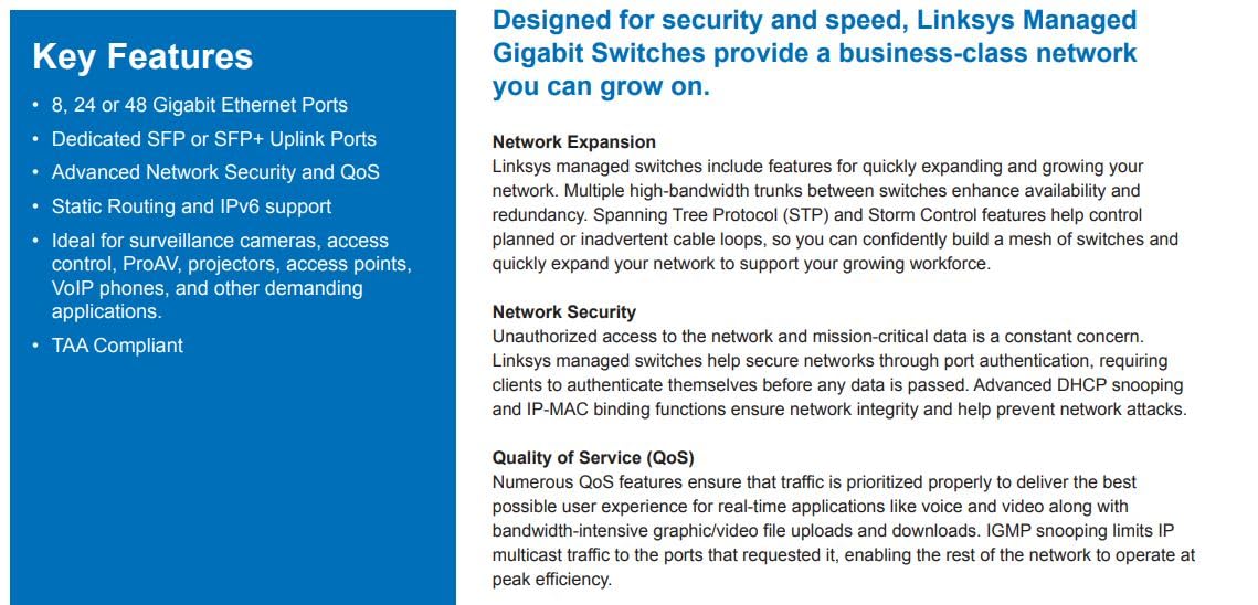 24 Port Managed Gigabit Ethernet Switch With 4 10G Sfp+ Uplinks Lgs328C