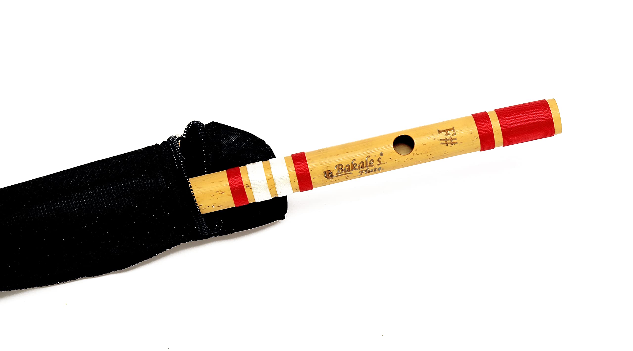 Bakale Flutes F# Medium Bansuri Flute Left Handed 16 Inch 440Hz