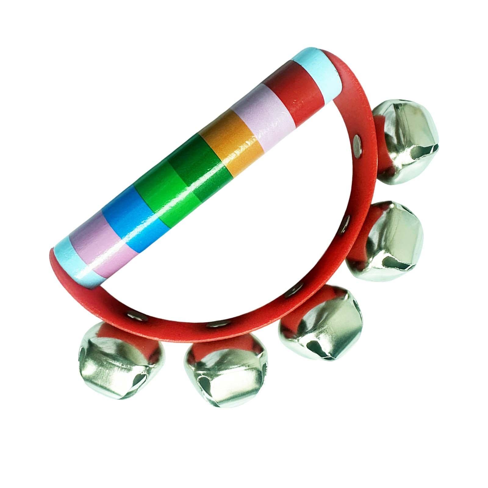 ENAKSHI Wooden Tambourine Musical Toys Musical Instrument for Festival Party Red|Toys & Hobbies | Educational | Music & Art