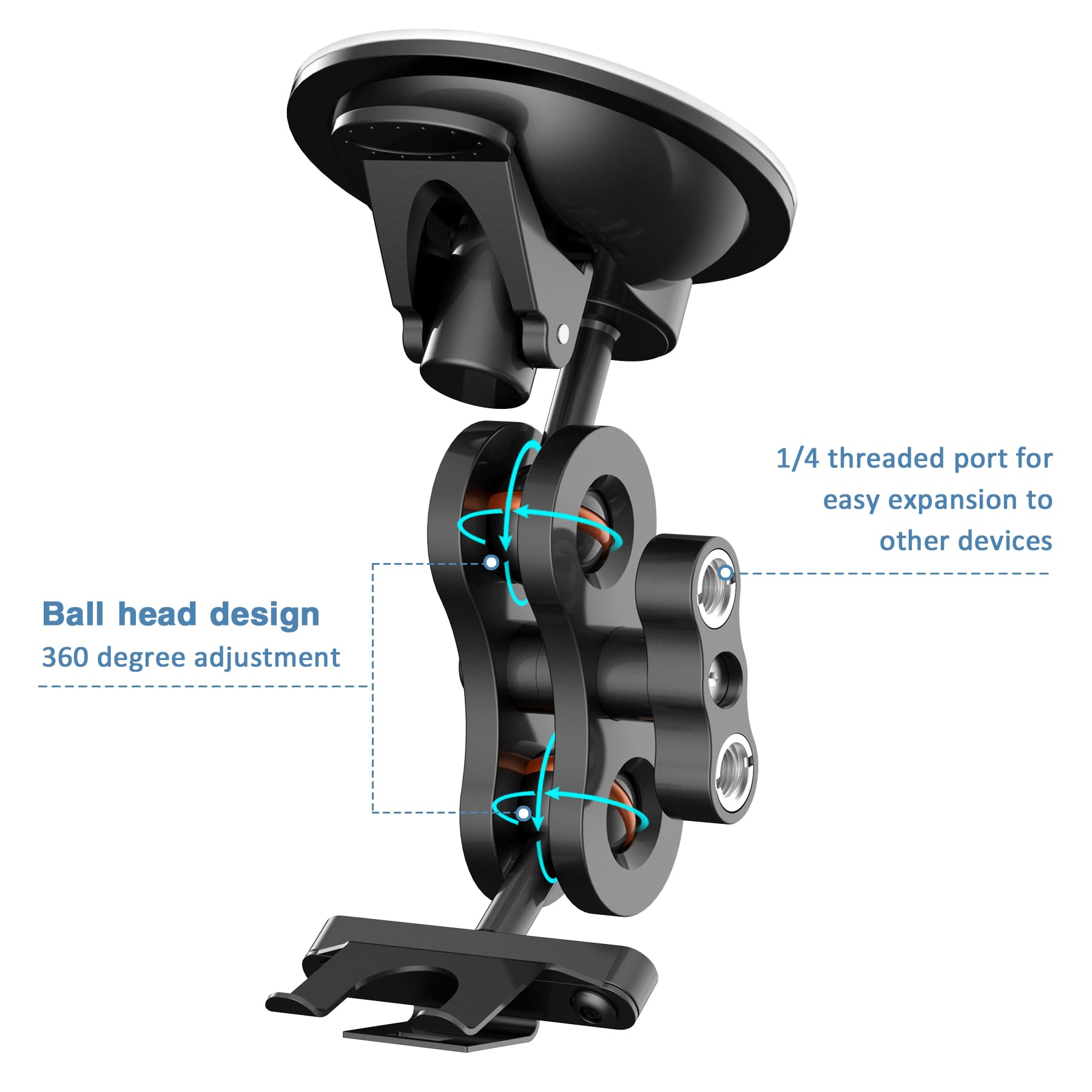 Xsaaczm Radar Mount, Car Radar Detector Suction Cup Mount, Windshield Radar Suction Cup Mounting Bracket (For Uniden Dfr Series