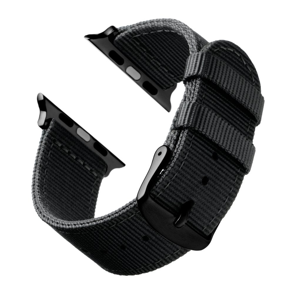 Archer Watch Straps   Premium Nylon Replacement Bands For Apple Watch (Black, Black, 38/40/41Mm)