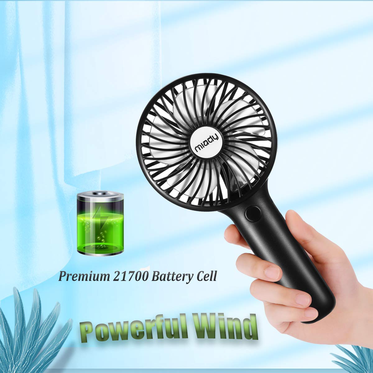 Upgraded 5000Mah Portable Handheld Fan 3 Speed Mini Usb Strong Wind 7 20 Hours Runtime Personal Electric For Travel Office Outdoor