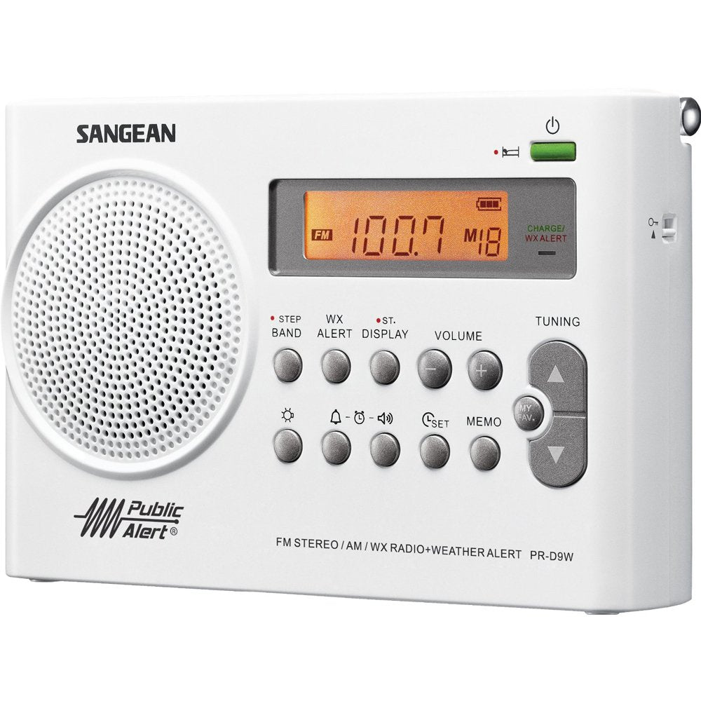 Sangean PR-D9W Portable AM/FM/NOAA Alert Radio - Thumbnail 3