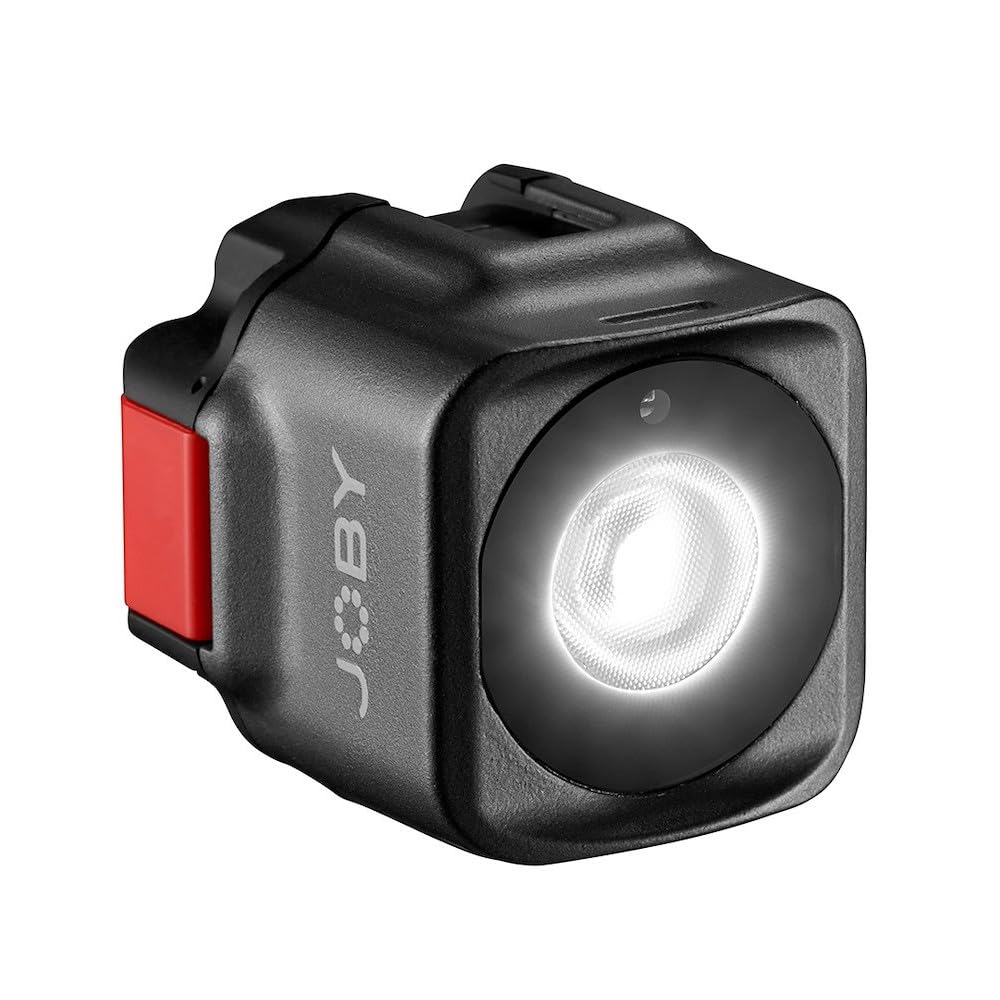Joby Beamo LED Light for Smartphone and Mirrorless Camera - Compact, Wireless Charging, Bluetooth, Waterproof, for Vlogging, Pho