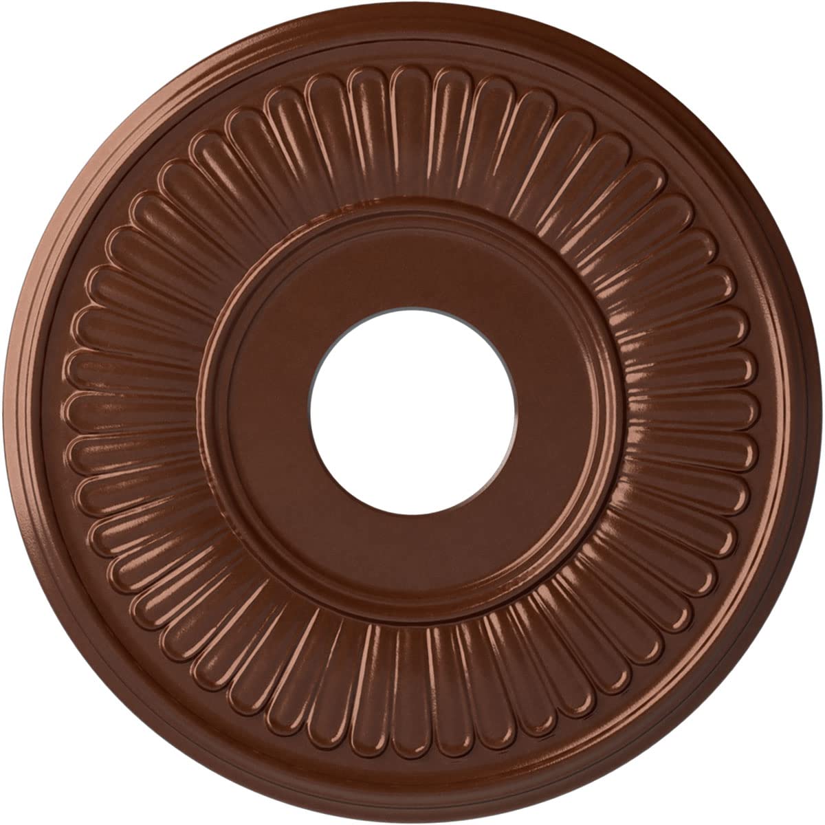 Ekena Millwork CM15BECPS 15 3/4OD X 3 7/8ID X 3/4P Berkshire Ceiling Medallion Fits Canopies Up to 7, Copper Penny