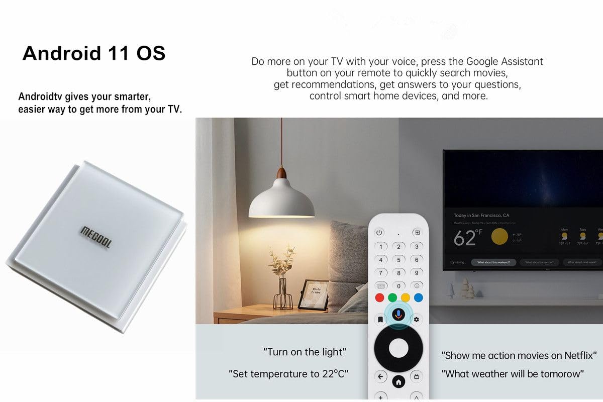 Km2 Plus Deluxe Atv Box Netflix 4K Android 11 Tv Box Amlogic S905X4 4Gb Ddr4 32Gb 2.4G&5G Wifi6 1000M Lan Bt5.0 Support Prime Vi