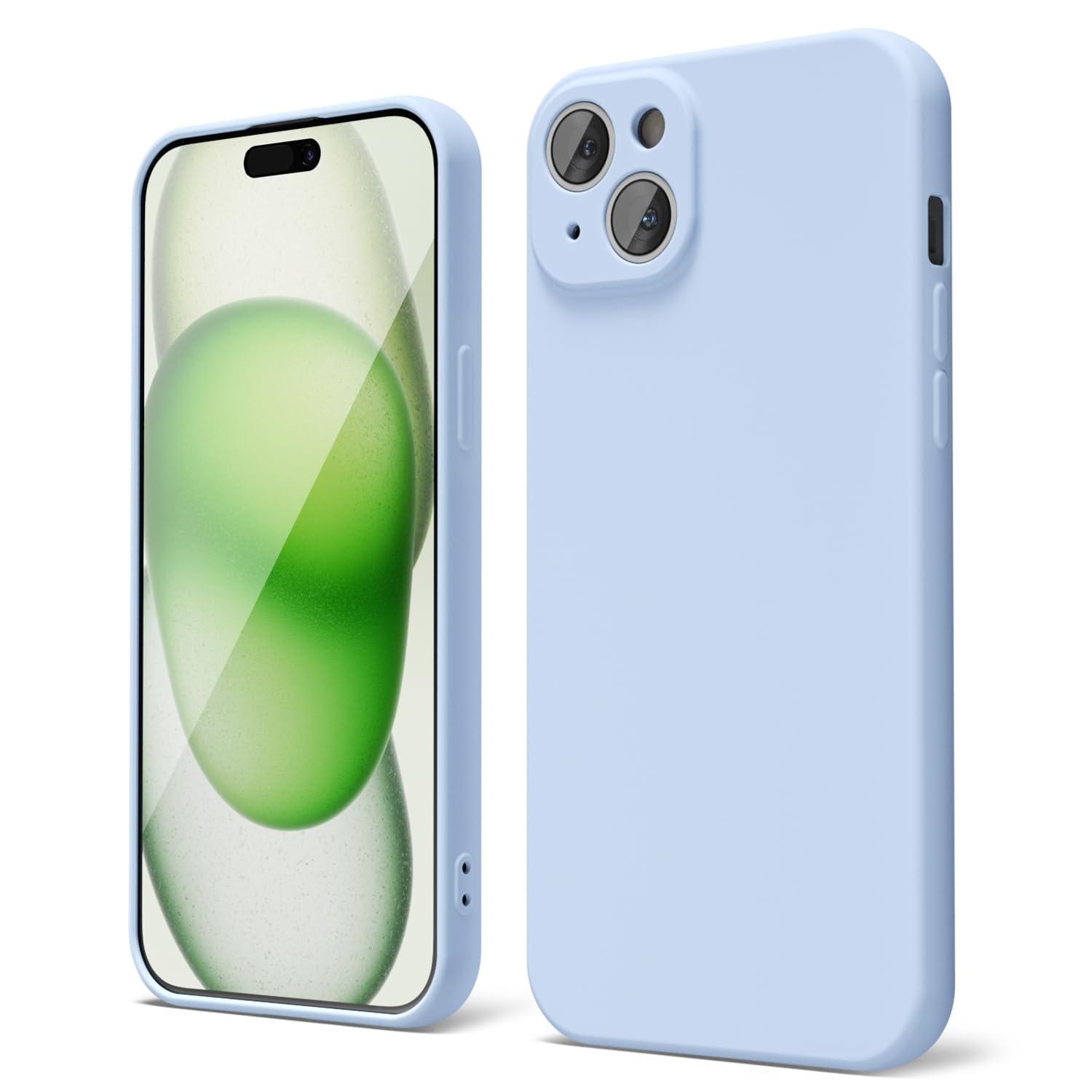 Oakxco For Iphone 15 Plus Phone Case Phone Case Liquid Silicone, Thin Slim Soft Rubber Gel Tpu Plain Simple Cover For Women Girl