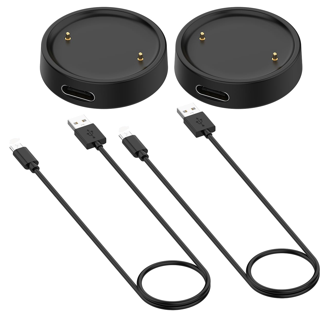 Tencloud 2 Pack Charger Dock Compatible With Amazfit Bip 6 Smartwatch Accessories Type C Chagring Cable 3.3Ft