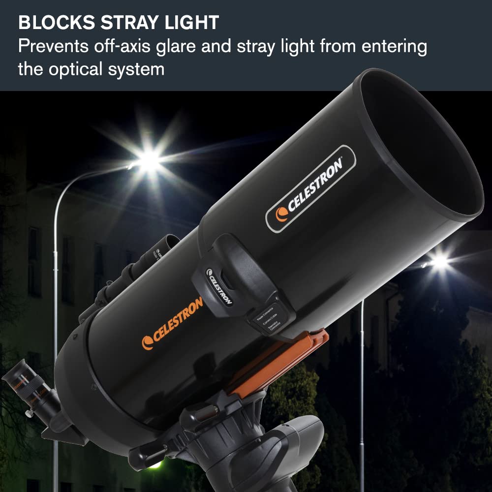 Celestron   Dew Shield With Cover Cap   Aluminum Dew Prevention   Fits 6    Schmidt Cassegrain Telescope