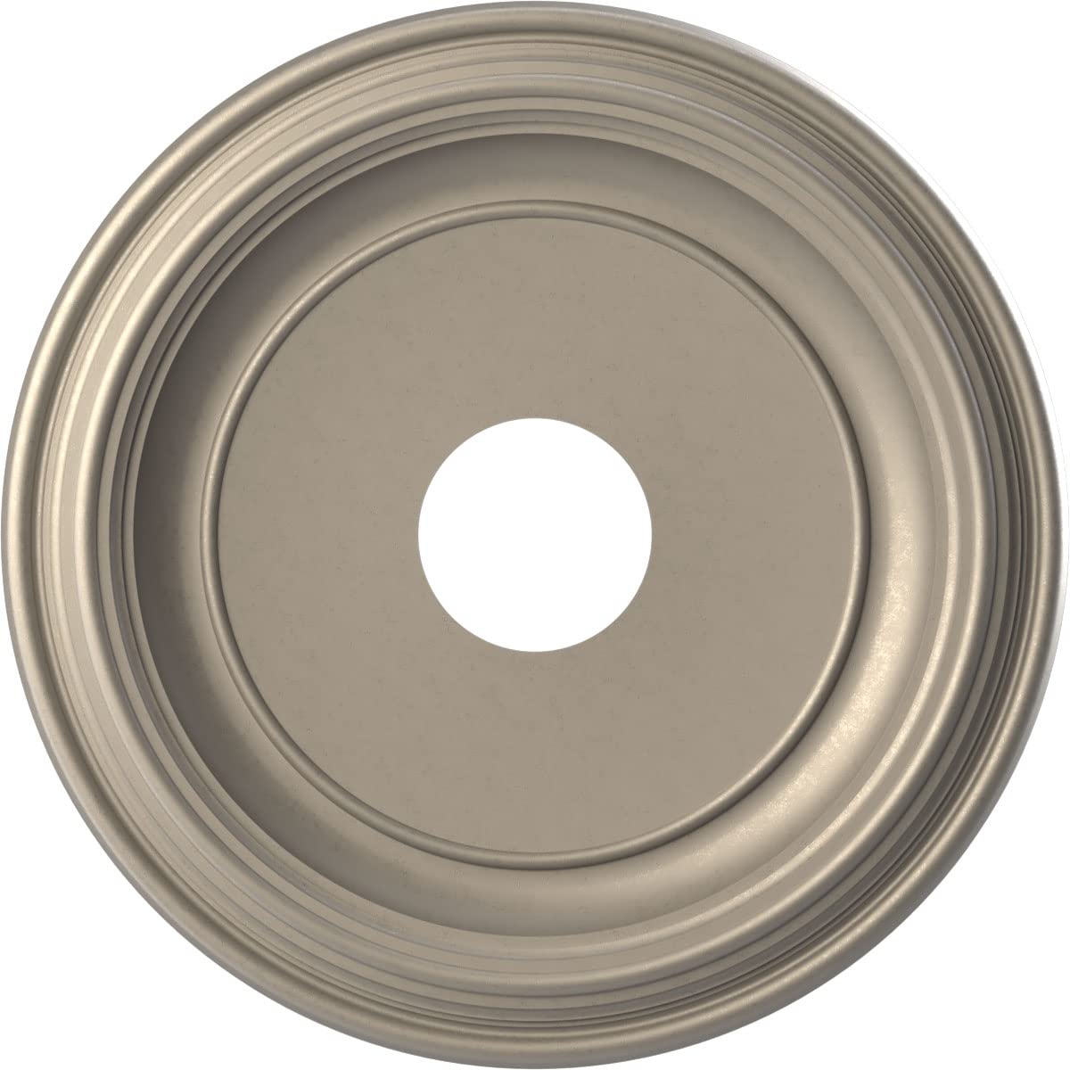 Ekena Millwork 16''Od X 3 1/2''Id X 1 3/8''P Traditional Thermoformed Pvc Ceiling Medallion (Fits Canopies Up To 9 1/2''), Metal