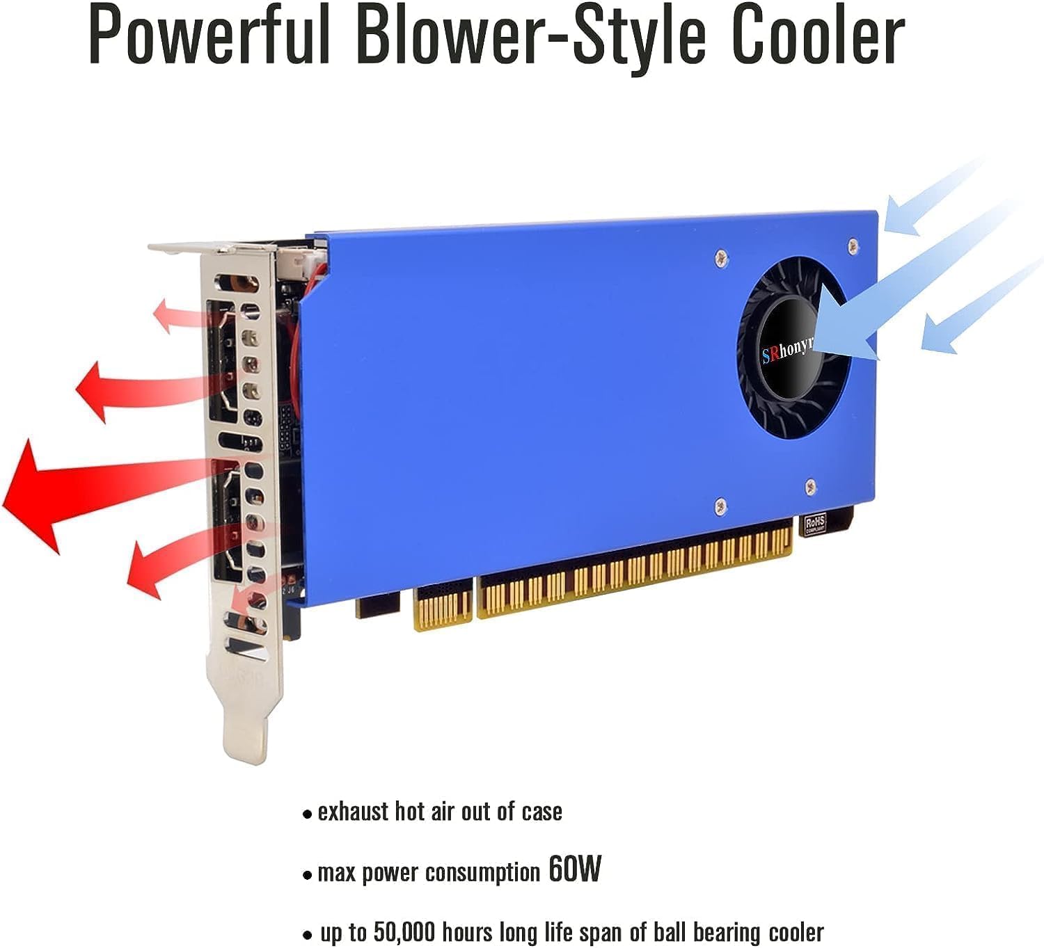 Srhonyra Geforce Gtx 1050 Ti 4Gb Hdmix2 Low Profile Video Card Sff Gpu Gddr5 Dual Monitor Display Graphics Card 128 Bit Pcie 3.0