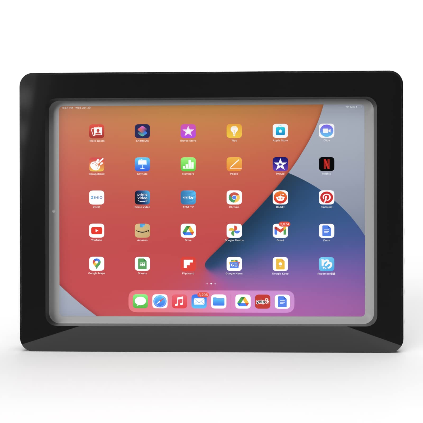 Tabcare Anti Theft Acrylic Vesa Enclosure For Apple Ipad Pro 11' 1St, 2Nd, 3Rd, 4Th Gen. With Free Wall Mount Kit & 90 Degree Angle Usb C Cable (Ipad Pro 11 1/2/3/4, Black)